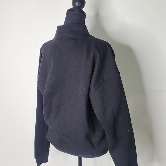 Tommy Hilfiger Women's 1/4 Zip Pullover Sweatshirt - Black, Size M - Picture 8 of 8